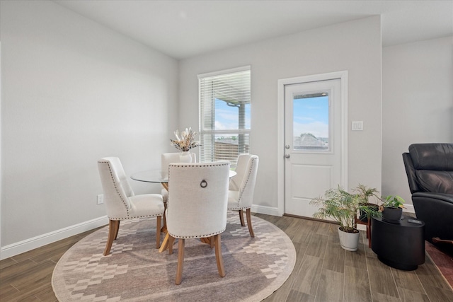 517 Big Horn Pass, Denton, TX 76210 - dining area featuring wood finished floors and baseboards