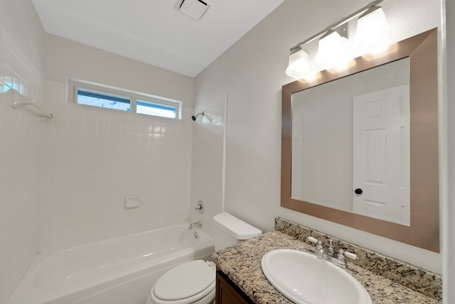 736 Lionel Way, Fort Worth, TX 76108 - full bathroom featuring vanity, toilet, and  shower combination