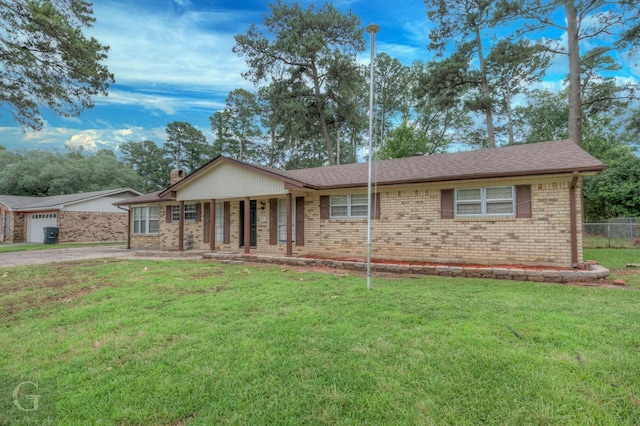 2031 Beth Ln, Shreveport, LA 71118 - ranch-style home with brick siding, covered porch, and a chimney
