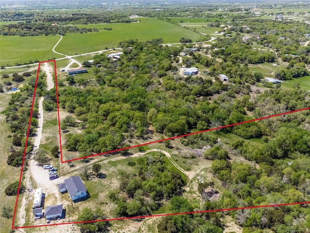 6980 Prather Rd, Springtown, TX 76082 - view of rural area with property boundaries highlighted