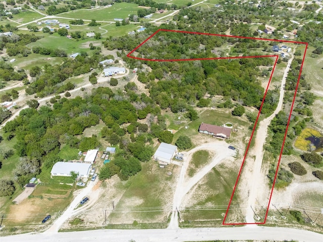 6980 Prather Rd, Springtown, TX 76082 - view of rural area with property parcel outlined
