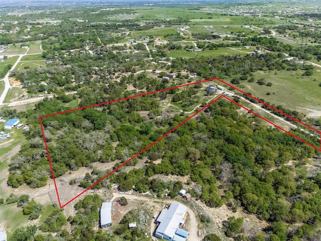 6980 Prather Rd, Springtown, TX 76082 - aerial overview of property's location with property boundaries highlighted