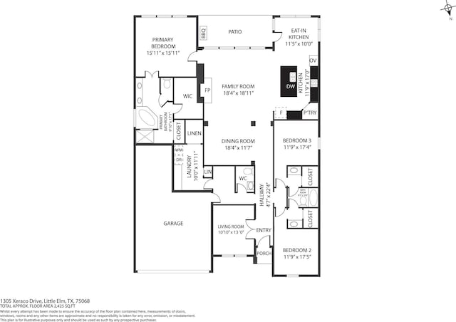 1305 Xeraco Dr, Little Elm, TX 75068 - home floor plan