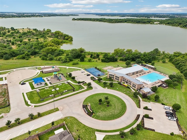 1305 Xeraco Dr, Little Elm, TX 75068 - drone / aerial view of a nearby body of water and a pool