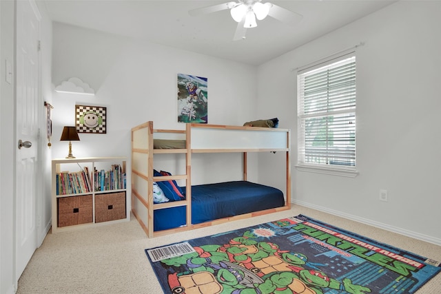 1356 Portsmouth Dr, Providence Village, TX 76227 - carpeted bedroom with baseboards and ceiling fan