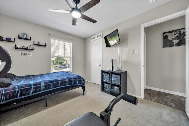 552 Lincoln Ave, Lavon, TX 75166 - carpeted bedroom with a ceiling fan and baseboards
