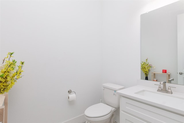 2130 Lassen Dr, Prosper, TX 75078 - half bathroom with toilet, vanity, and baseboards