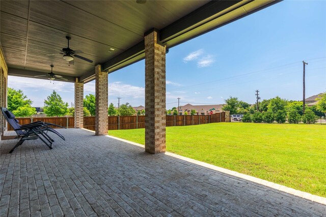 2130 Lassen Dr, Prosper, TX 75078 - view of patio with a ceiling fan