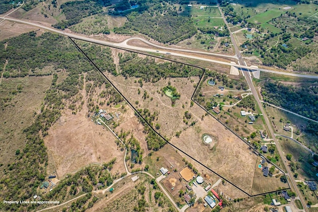 815 N Spikes Rd, Corsicana, TX 75110 - aerial view of sparsely populated area