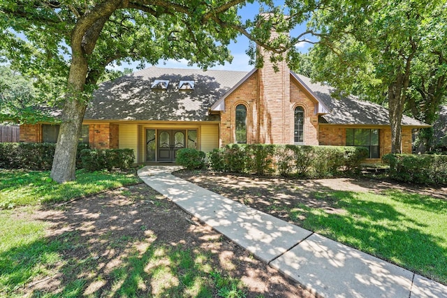 29 Timbergreen Cir, Denton, TX 76205 - english style home with brick siding and a chimney