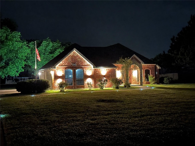 2916 Wilsonwood Way S, Sherman, TX 75092 - view of front of house with brick siding and a lawn