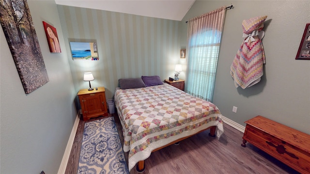 2916 Wilsonwood Way S, Sherman, TX 75092 - bedroom featuring wood finished floors, baseboards, and lofted ceiling