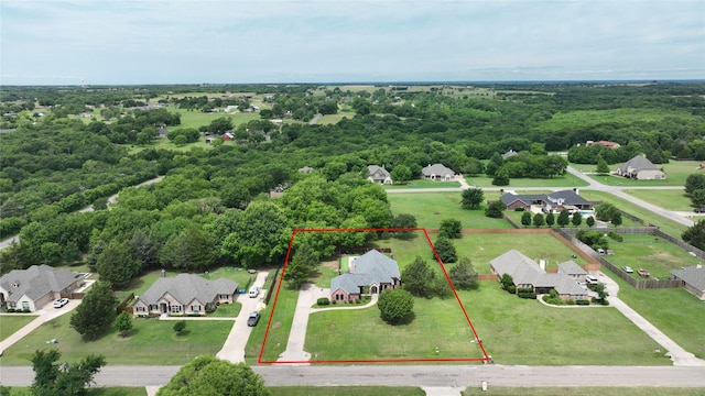 2916 Wilsonwood Way S, Sherman, TX 75092 - aerial perspective of suburban area featuring property parcel outlined