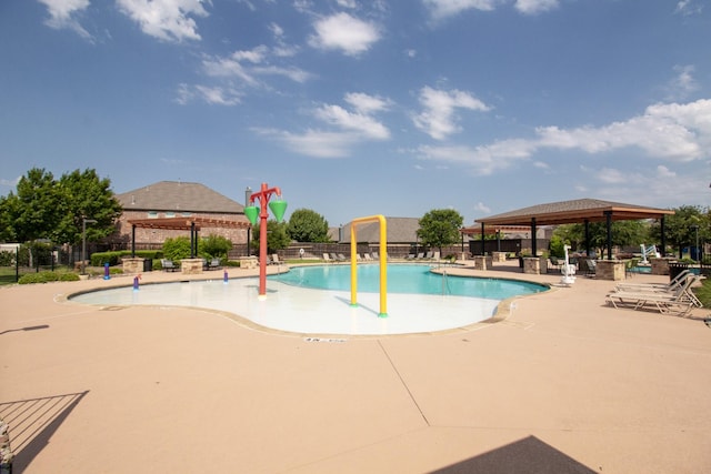 3713 Blessington Dr, Frisco, TX 75036 - community pool featuring a patio area and a gazebo