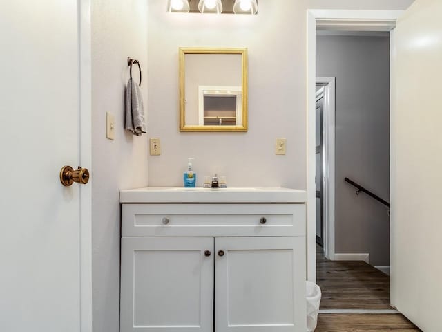 1501 N Business 45, Corsicana, TX 75110 - bathroom with vanity and wood finished floors