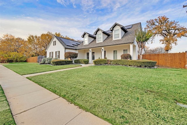 6501 Glenhope Cir S, Colleyville, TX 76034 - new england style home featuring solar panels, stucco siding, and a shingled roof