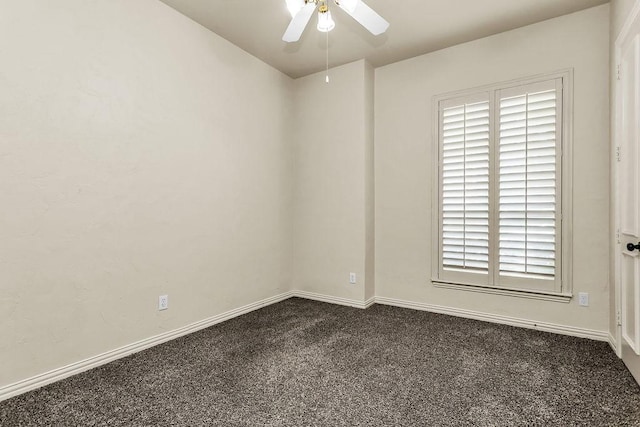 5909 Woodwind Dr, Plano, TX 75093 - spare room with carpet floors, a ceiling fan, baseboards, and plenty of natural light