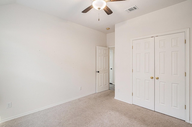813 Royal Oak Ln, Burleson, TX 76028 - unfurnished bedroom with light colored carpet, a closet, baseboards, and a ceiling fan