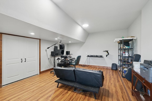 1900 Cassandra Ct, Fort Worth, TX 76131 - living room featuring wood finished floors, baseboards, and recessed lighting