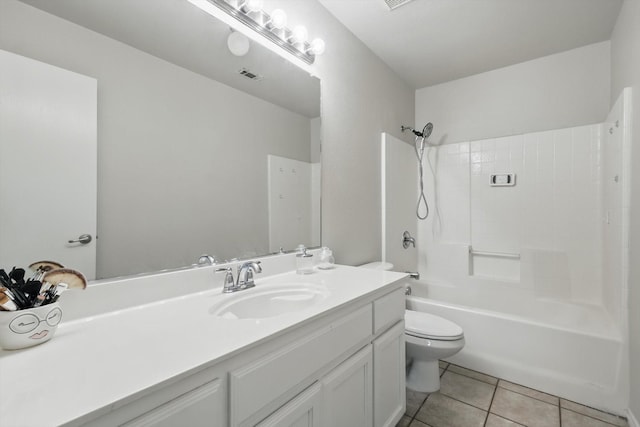 1900 Cassandra Ct, Fort Worth, TX 76131 - full bathroom with vanity, toilet, tile patterned floors, and shower / tub combination