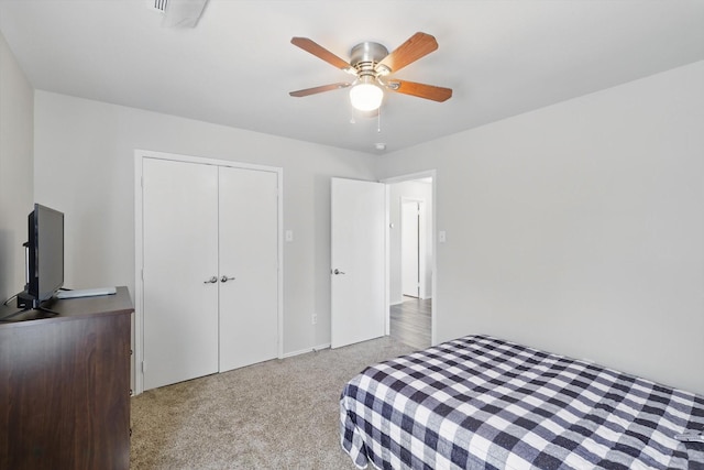 1900 Cassandra Ct, Fort Worth, TX 76131 - bedroom featuring carpet flooring, a closet, and a ceiling fan
