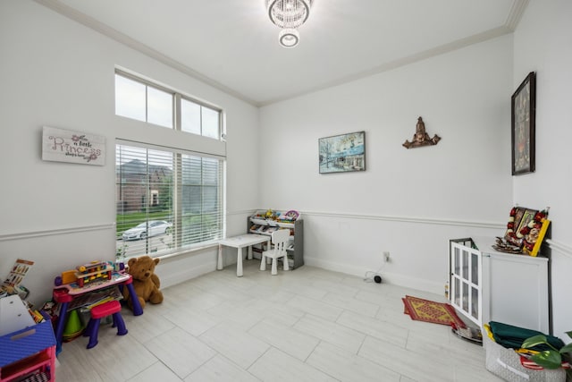 5005 Dominion Blvd, Irving, TX 75038 - recreation room featuring ornamental molding and baseboards