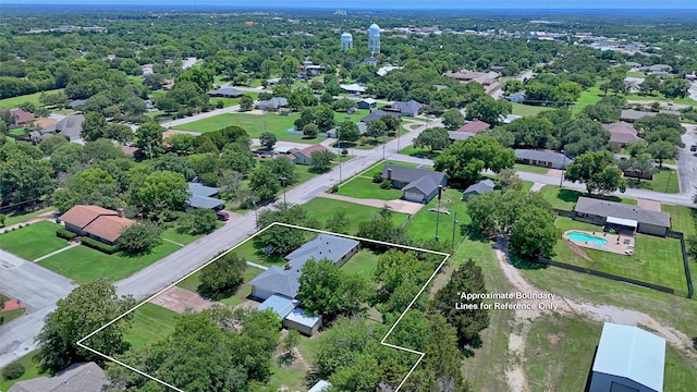 1106 Central Ave, Bowie, TX 76230 - aerial view of property's location with property boundaries highlighted