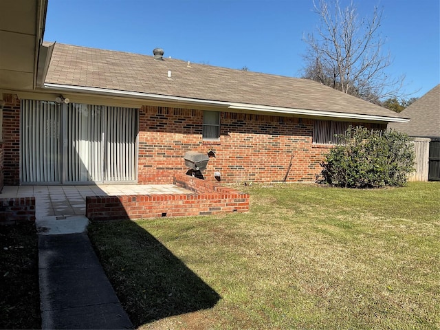 2420 Fairview Dr, Plano, TX 75075 - back of property featuring brick siding, a lawn, and a shingled roof