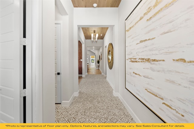 1044 Olympic Dr, Rockwall, TX 75087 - hall featuring wooden ceiling and baseboards