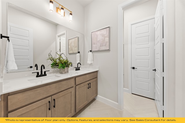 1044 Olympic Dr, Rockwall, TX 75087 - full bath featuring double vanity and baseboards