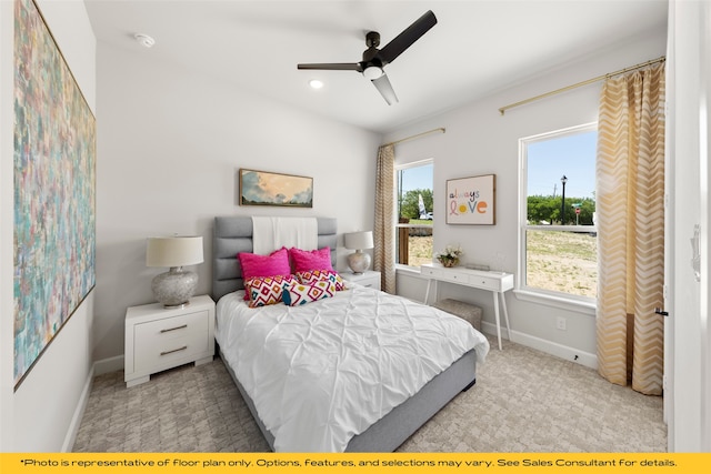 1044 Olympic Dr, Rockwall, TX 75087 - bedroom featuring baseboards, recessed lighting, and a ceiling fan