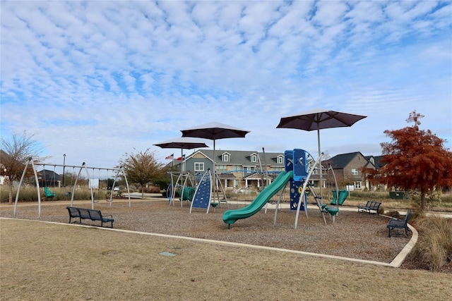 2538 Settlers Pl, Garland, TX 75042 - community jungle gym featuring a residential view