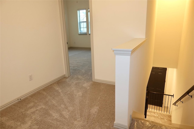 2538 Settlers Pl, Garland, TX 75042 - stairs featuring carpet flooring and baseboards