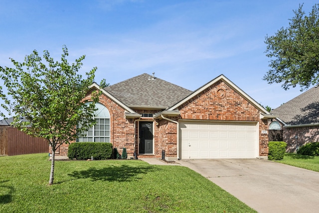 10119 Andre Dr, Irving, TX 75063 - traditional-style house featuring a garage, driveway, roof with shingles, and brick siding