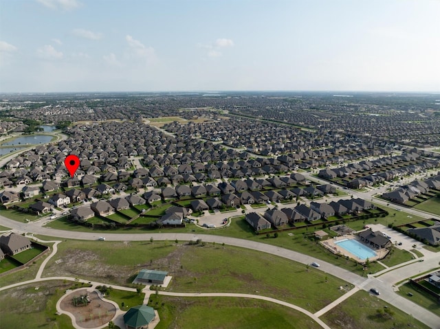 1417 Stoneleigh Pl, Aubrey, TX 76227 - aerial view of property's location with a nearby body of water and nearby suburban area