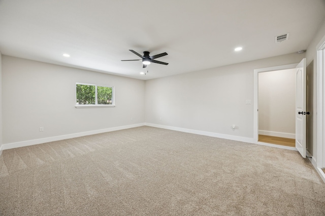 37 Devonshire Dr, Bedford, TX 76021 - carpeted empty room with ceiling fan, recessed lighting, and baseboards