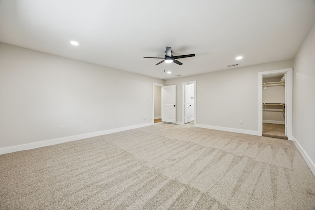 37 Devonshire Dr, Bedford, TX 76021 - unfurnished bedroom with a spacious closet, carpet floors, recessed lighting, baseboards, and a closet