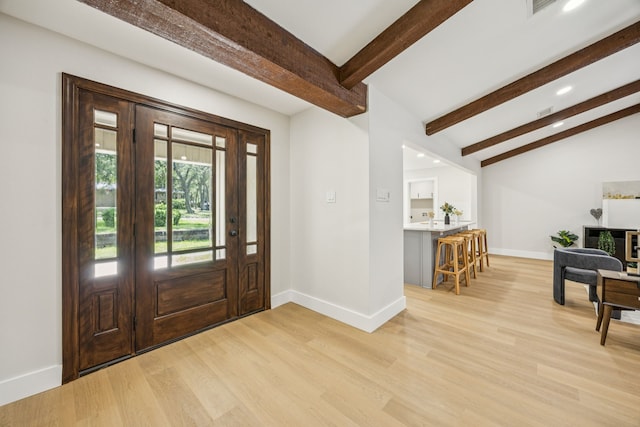 37 Devonshire Dr, Bedford, TX 76021 - foyer entrance featuring baseboards, light wood-style flooring, and recessed lighting
