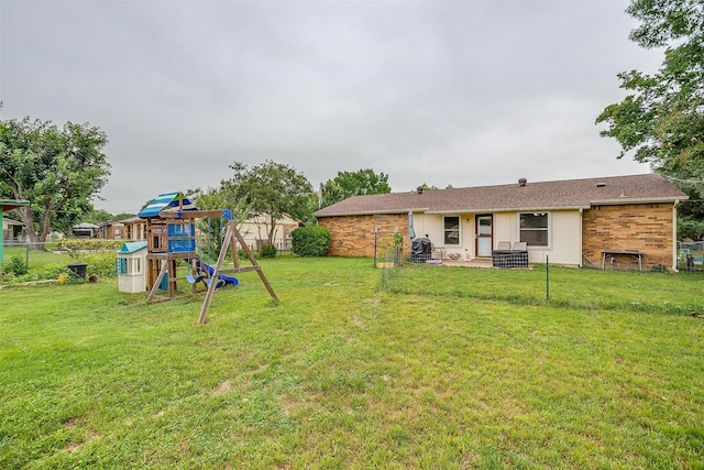 423 Parkview Dr, Burleson, TX 76028 - view of yard with a playground