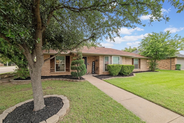6701 Ridgetop Rd, North Richland Hills, TX 76182 - single story home featuring brick siding, a front lawn, and roof with shingles