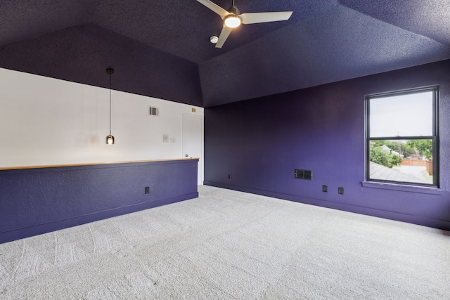 826 Ashley Pl, Mesquite, TX 75181 - bonus room featuring carpet, ceiling fan, and high vaulted ceiling