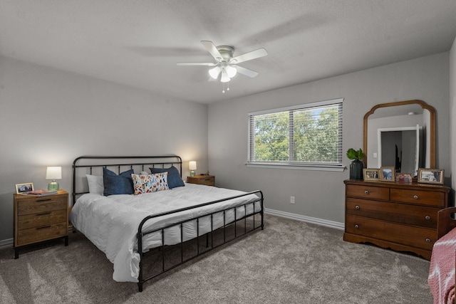 1617 Versailles Dr, Richardson, TX 75081 - bedroom featuring carpet flooring, baseboards, and ceiling fan