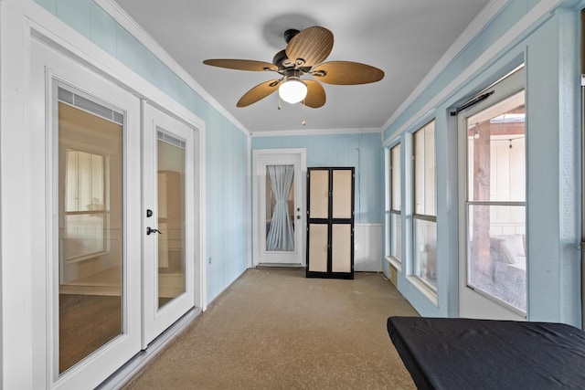 1610 Alpine Pass, Lewisville, TX 75077 - sunroom with ornamental molding and french doors