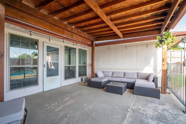1610 Alpine Pass, Lewisville, TX 75077 - view of patio / terrace featuring an outdoor living space
