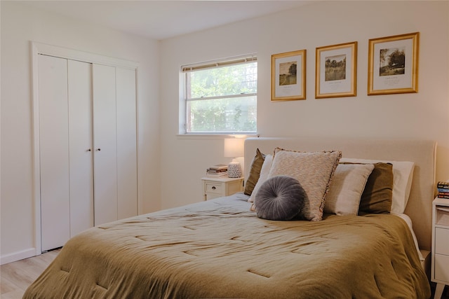 2712 Larkin Ave, Fort Worth, TX 76133 - bedroom featuring light wood-style flooring and a closet