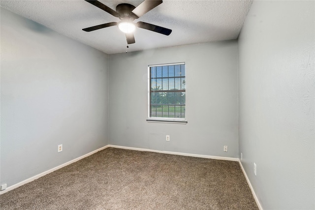 635 N Center St, Blossom, TX 75416 - unfurnished room featuring carpet, ceiling fan, a textured ceiling, and baseboards