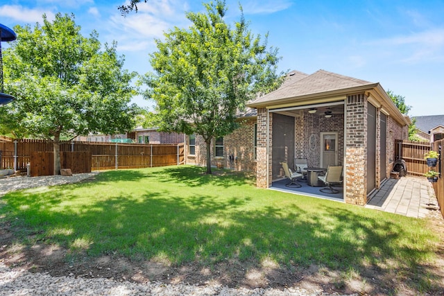 2508 Pioneer Dr, Denton, TX 76210 - view of yard with a patio and ceiling fan