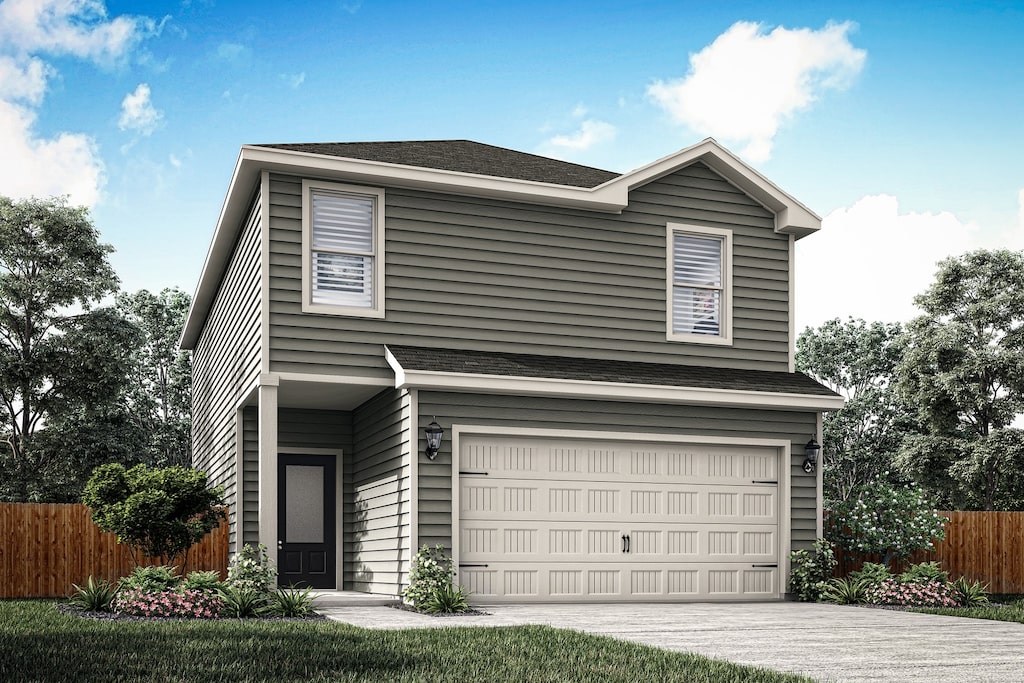 4091 Lava Forest Dr, Dallas, TX 75241 - traditional home with an attached garage, concrete driveway, and a shingled roof