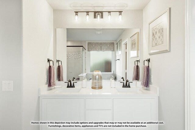 2503 Jennifer Ln, Mansfield, TX 76063 - bathroom with double vanity and a stall shower