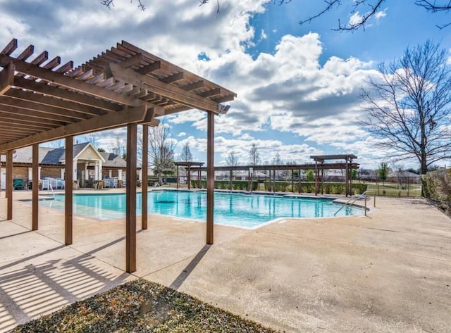 9616 George Bush Dr, Mckinney, TX 75072 - community pool with a pergola and a patio